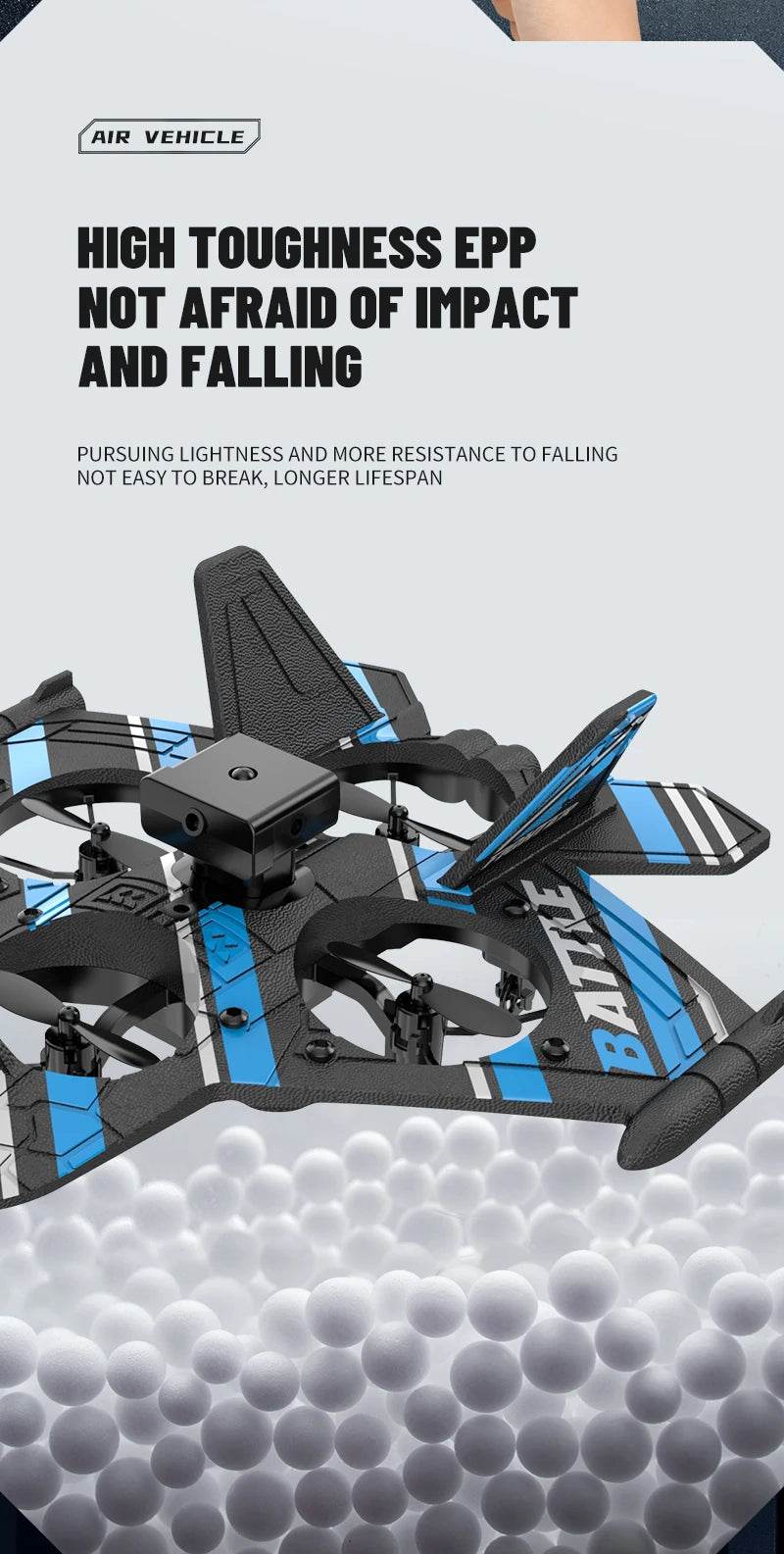 Camera RC Aircraft Obstacle Avoidance Fighter Foam Plane - ToylandEU