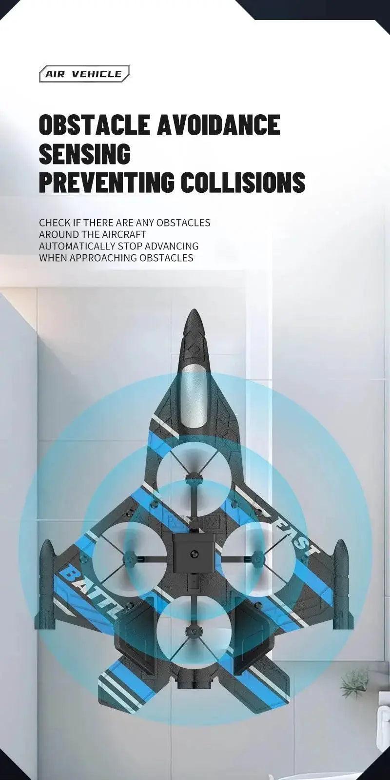  Camera RC Aircraft Obstacle Avoidance Fighter Toy Gift -  ToylandEU™