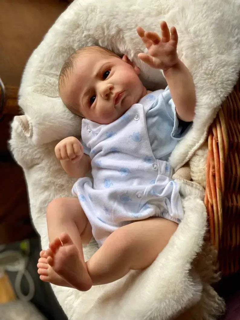 Cameron Reborn Doll 18 Inch Lifelike Baby With Painted Hair - ToylandEU