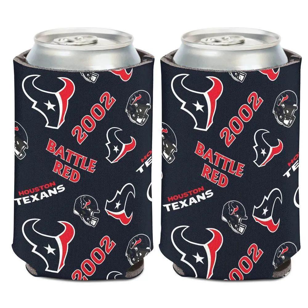  Houston Texans Can Cooler Scatterprint Design 12 Oz -  ToylandEU™