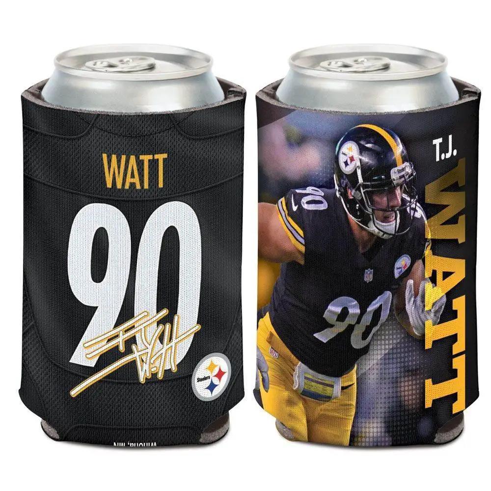  Pittsburgh Steelers Can Cooler TJ Watt Design 12oz Neoprene -  ToylandEU™