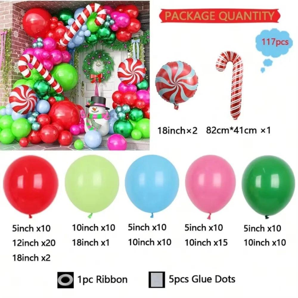 Candy Balloon Garland Kit | Christmas Hot Pink | Toylandeu™