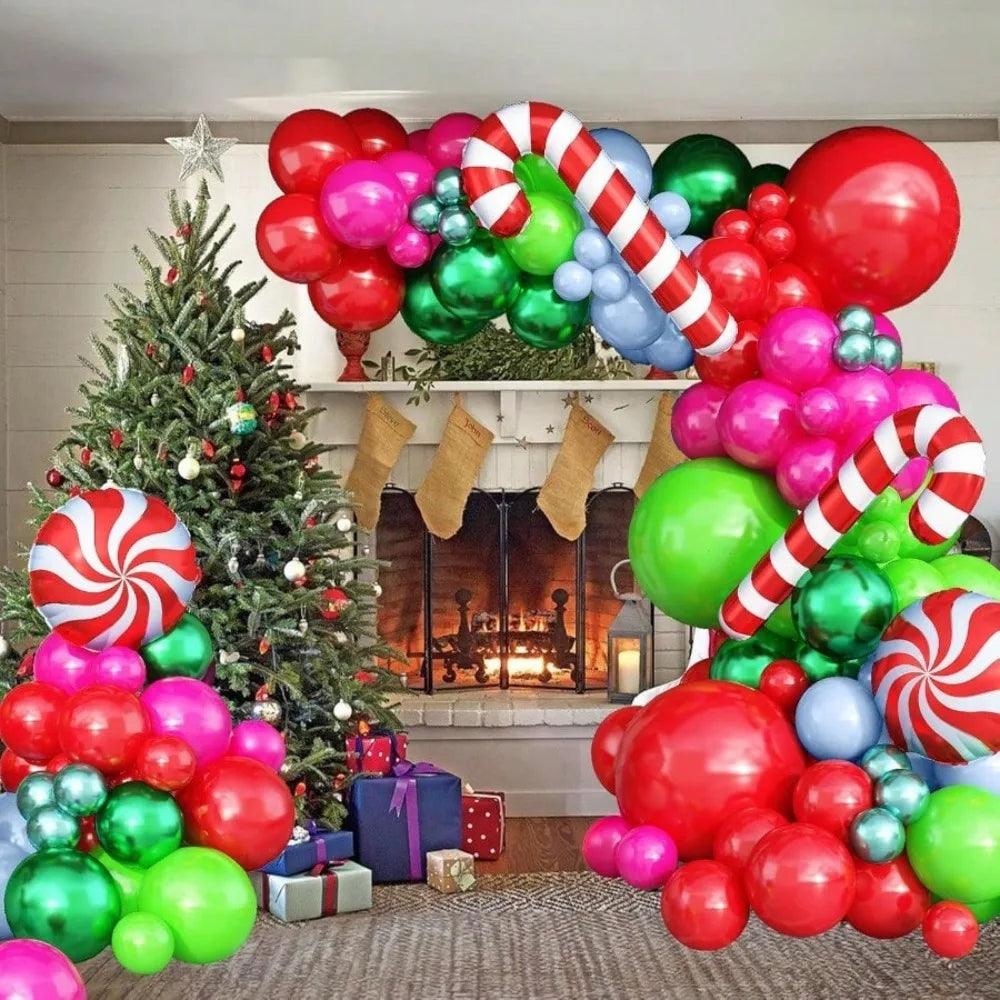 Candy Balloon Garland Kit | Christmas Hot Pink | Toylandeu™