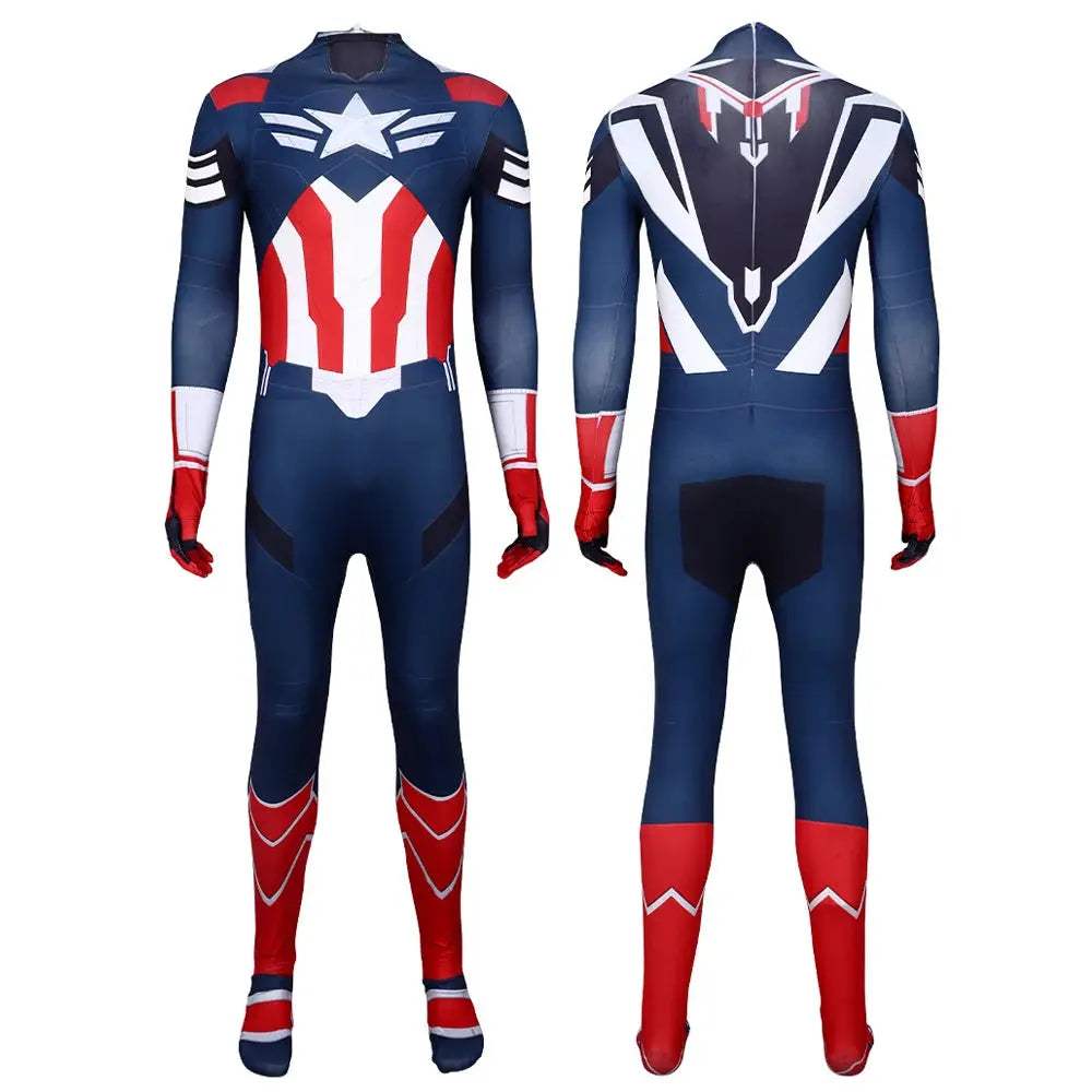 Captain America Costume Full Body Suit for Kids and Adults - ToylandEU