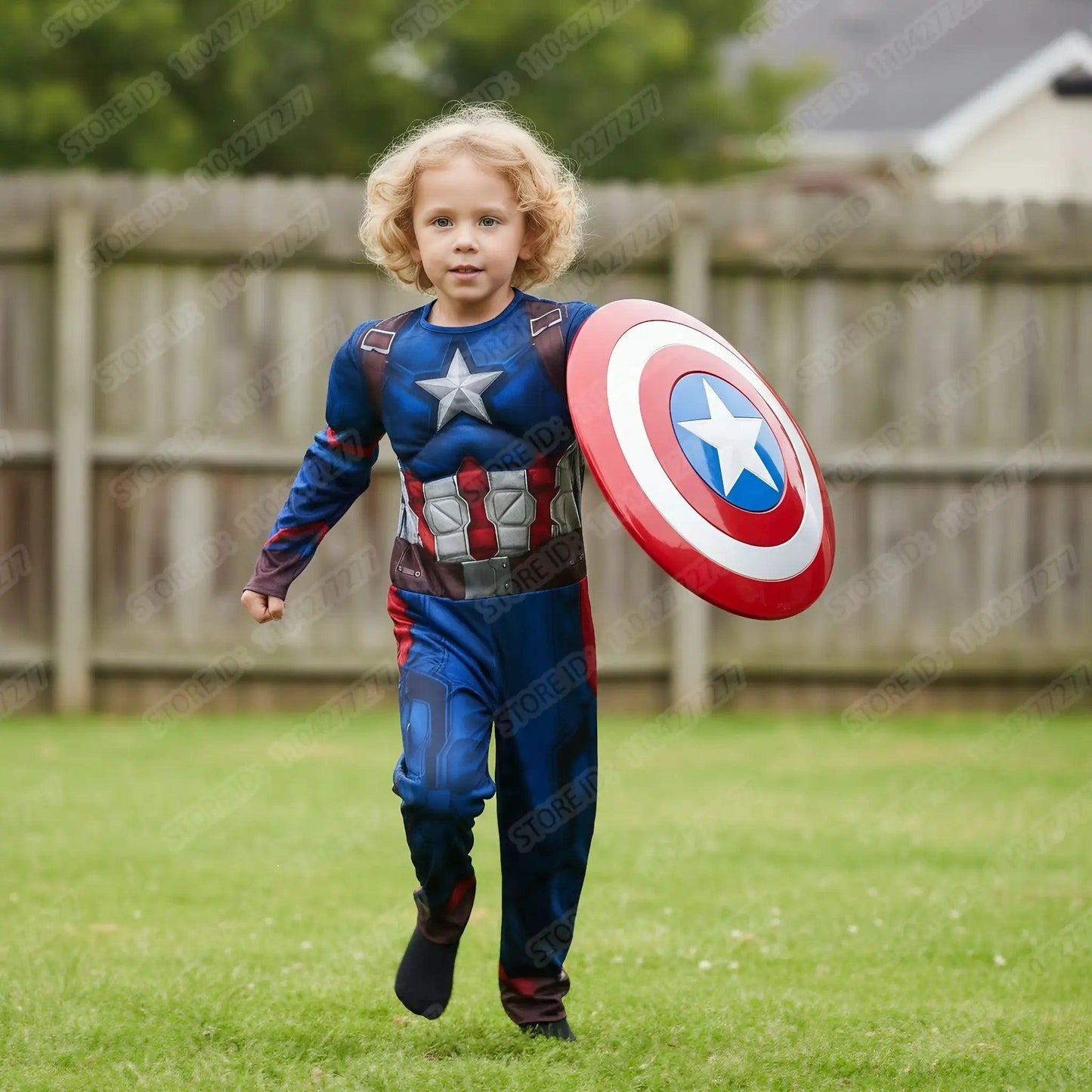  Captain America Costume Kids Muscle Suit Shield -  ToylandEU™
