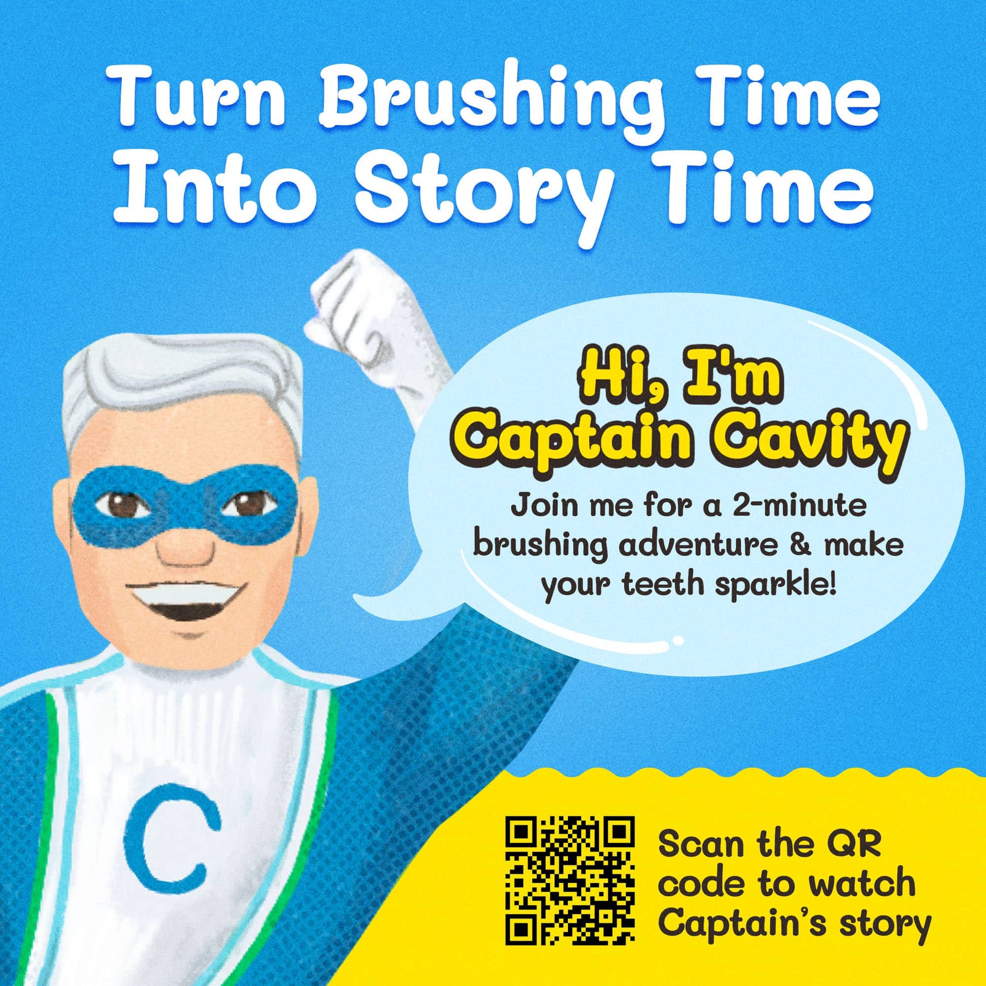 Captain Cavity Kids Character Toothbrush Soft Bristles 