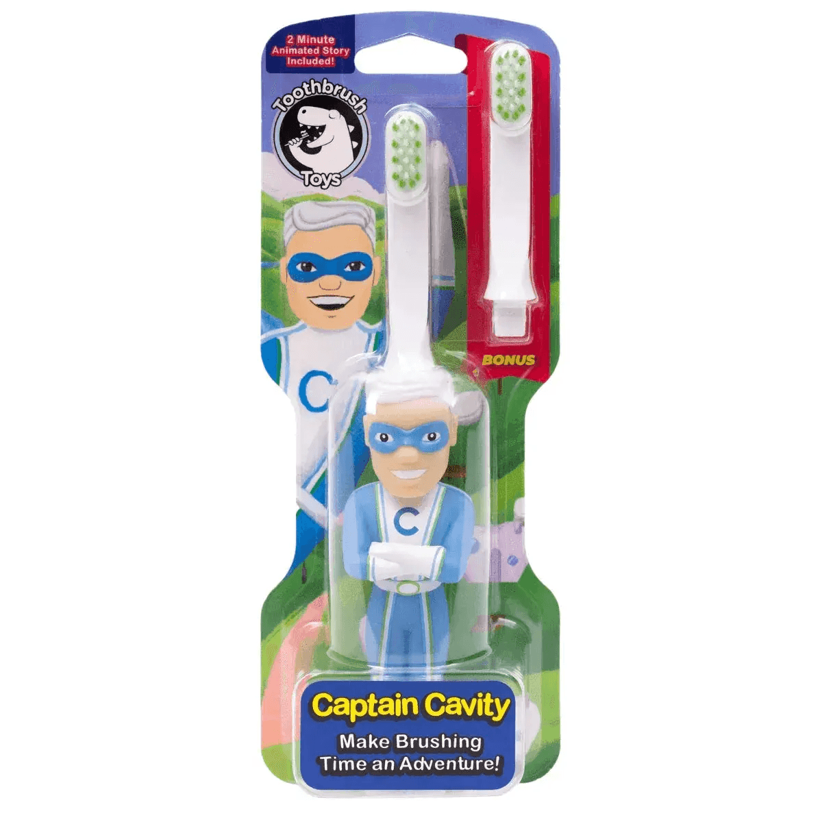 Captain Cavity Kids Character Toy Toothbrush - ToylandEU