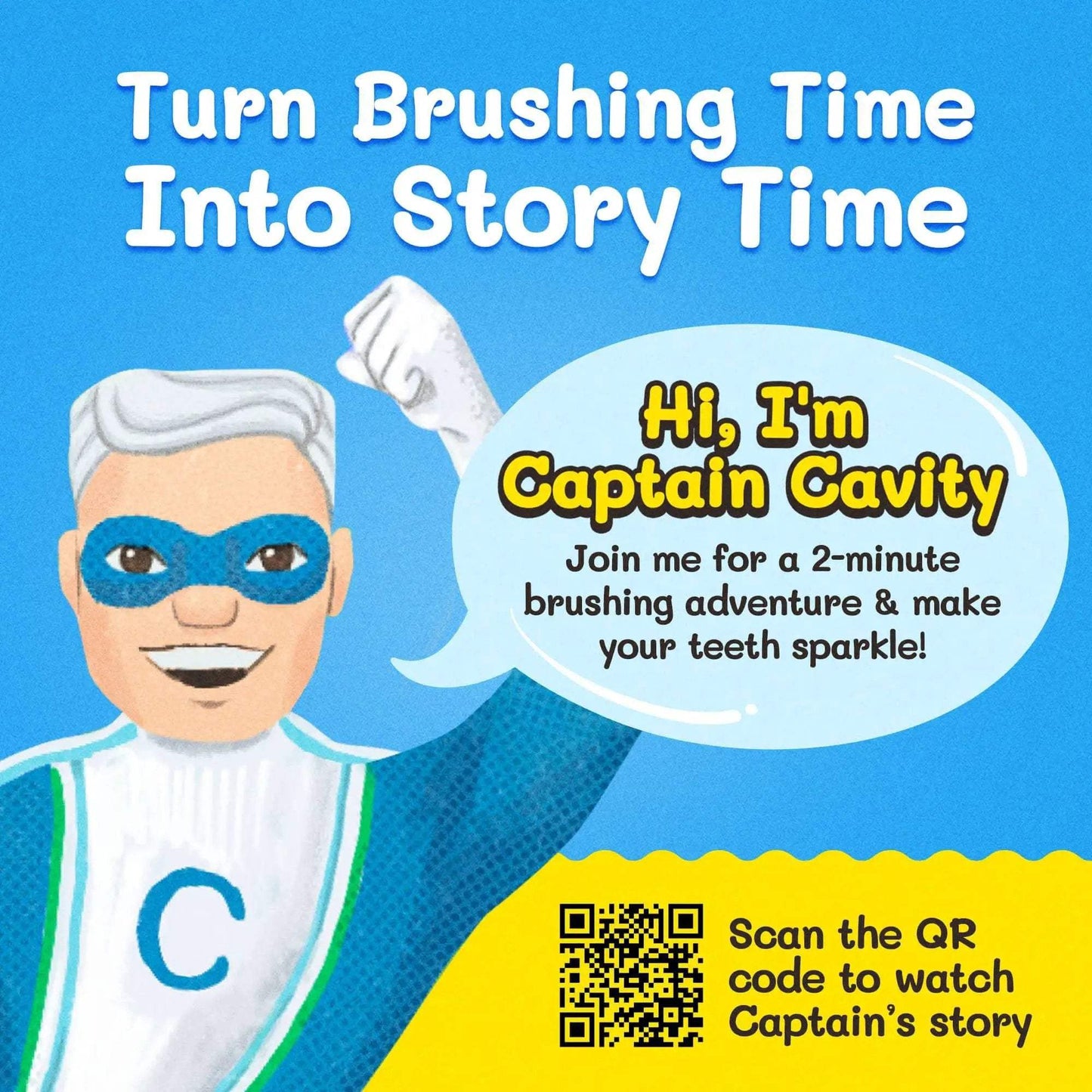 Captain Cavity Kids Character Toy Toothbrush - ToylandEU