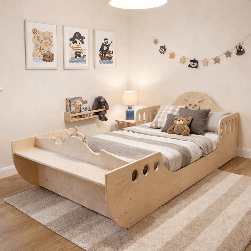 Captain Jack Pirate Ship Bed | Baltic Birch |Toylandeu™