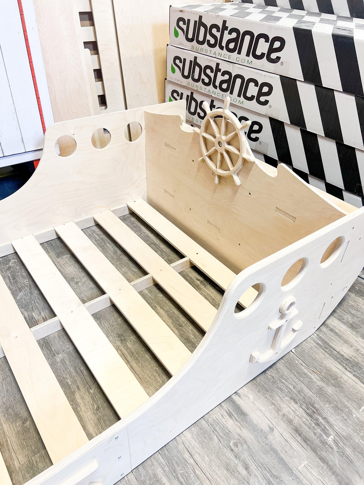 Captain Jack Pirate Ship Bed | Baltic Birch |Toylandeu™
