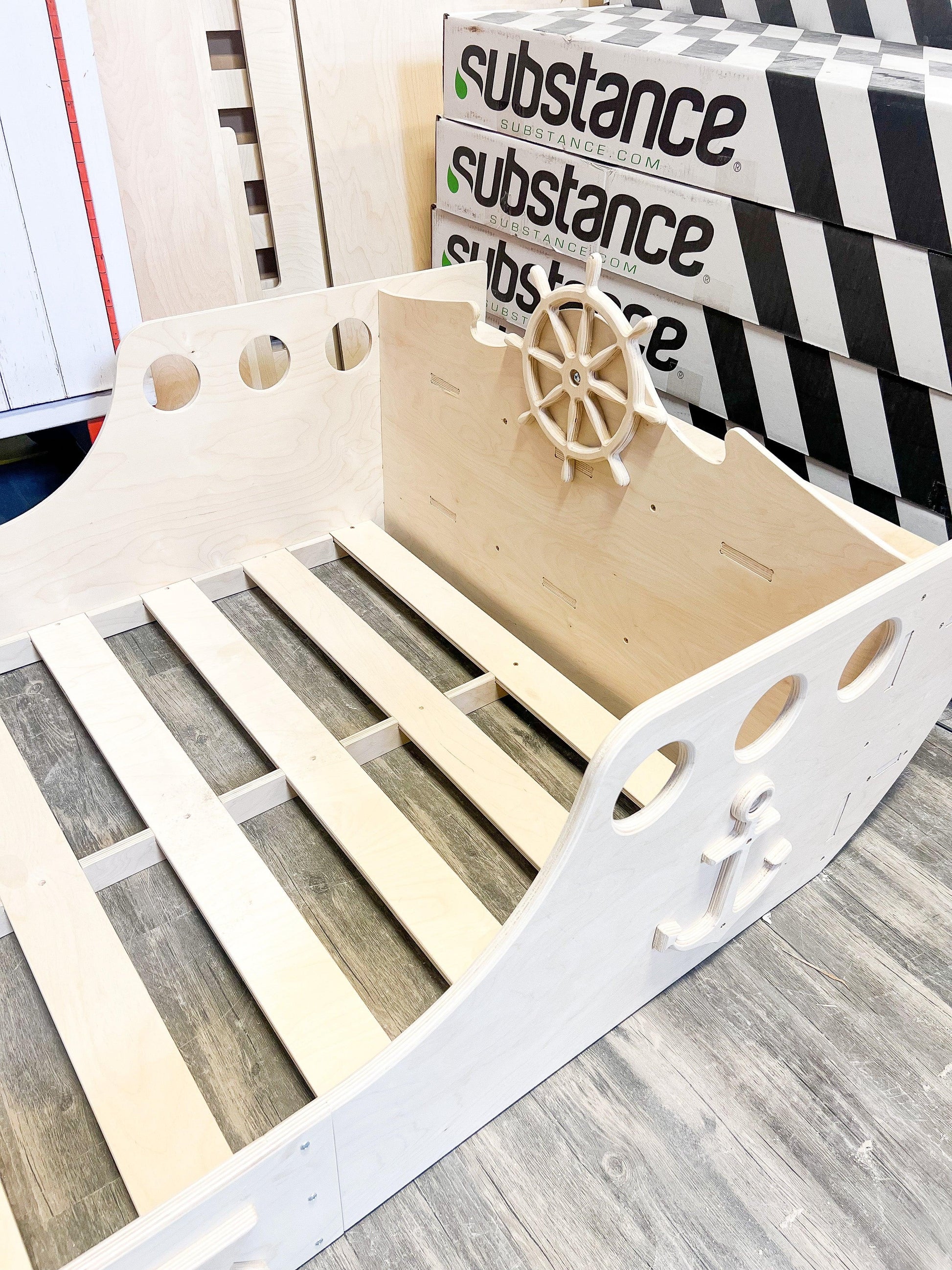 Captain Jack Pirate Ship Bed | Baltic Birch |Toylandeu™