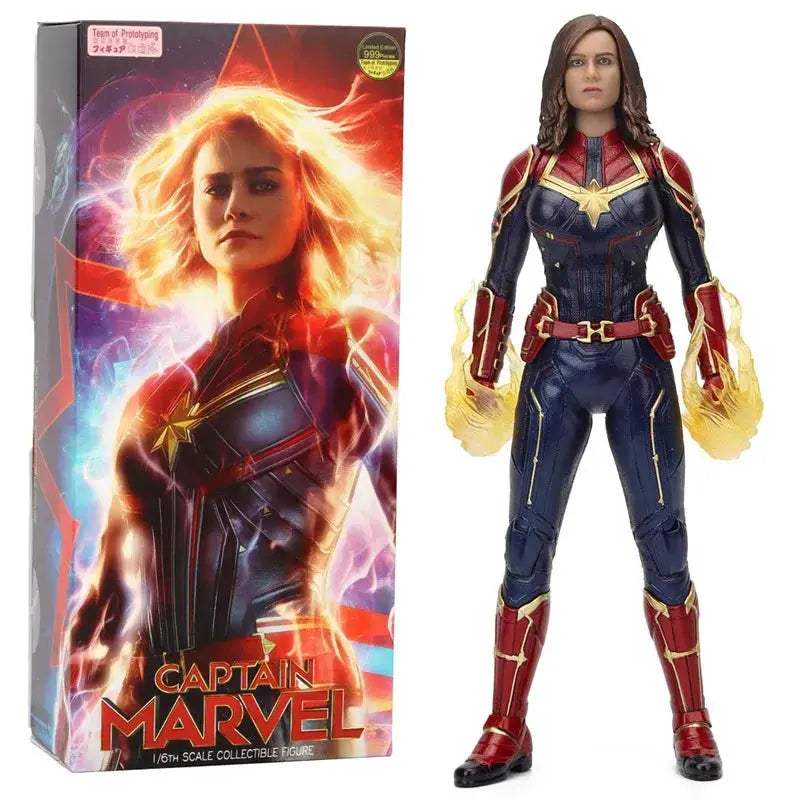 Captain Marvel Action Figure One Sixth Scale Anime Style Detail - ToylandEU