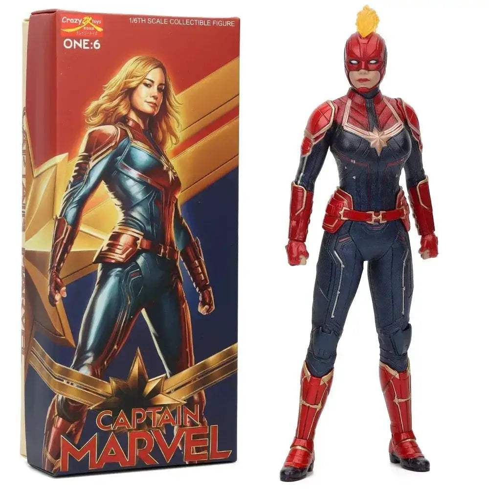 Captain Marvel Action Figure One Sixth Scale Anime Style Detail - ToylandEU