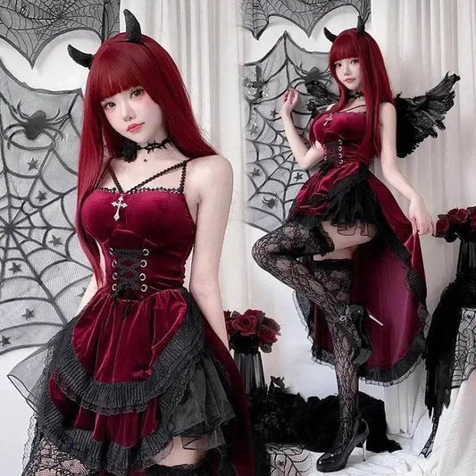  Captivating Gothic Dress Lace Halter Toyland EU -  ToylandEU™