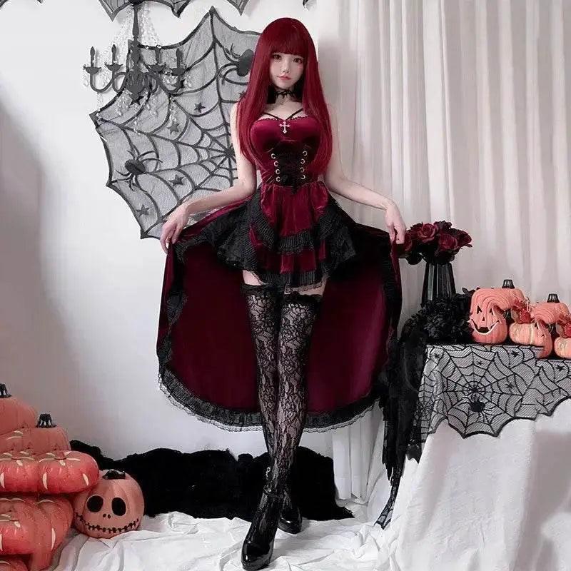  Captivating Gothic Dress Lace Halter Toyland EU -  ToylandEU™