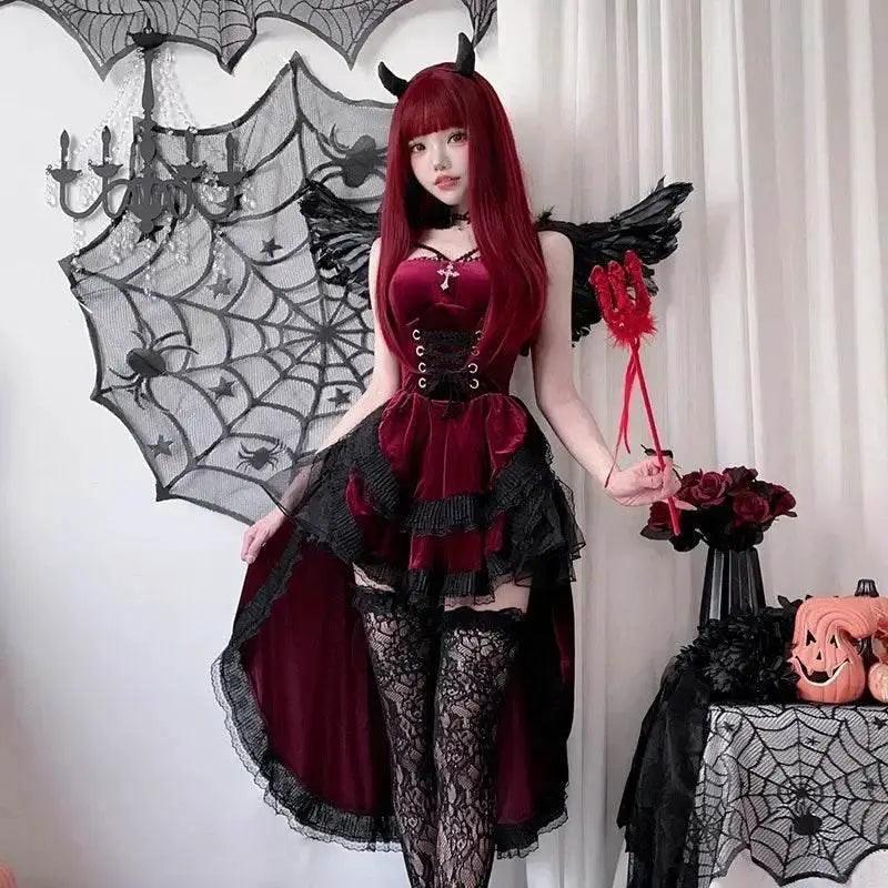 Captivating Gothic Dress Lace Halter Toyland EU -  ToylandEU™