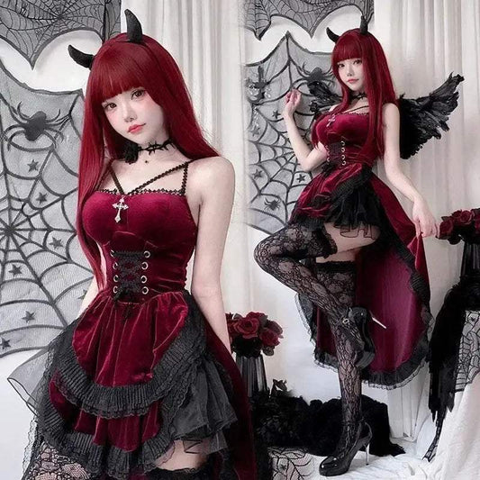  Captivating Gothic Dress Lace Halter Toyland EU -  ToylandEU™