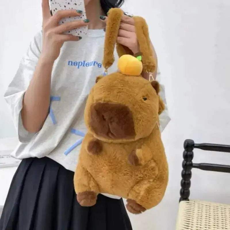 Capybara Plush Backpack Dual Purpose Shoulder Bag For Kids - ToylandEU