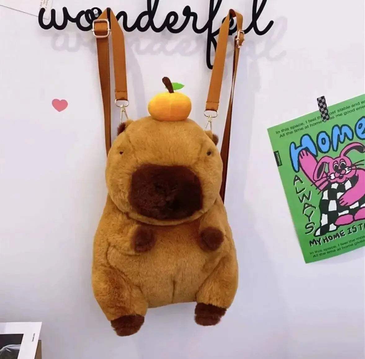 Capybara Plush Backpack Dual Purpose Shoulder Bag For Kids - ToylandEU