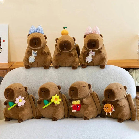  Capybara Plush Backpack For Kids Cute Soft Fur 