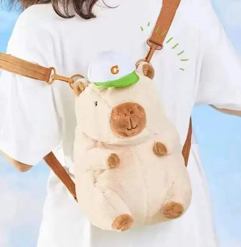 Capybara Plush Backpack Kawaii Cute Fur Bag For Kids - ToylandEU