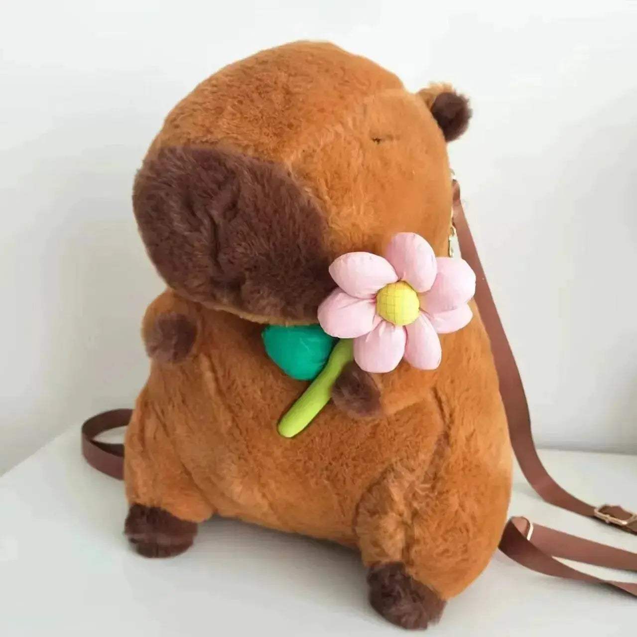 Capybara Plush Backpack Kawaii Cute Fur Bag For Kids - ToylandEU
