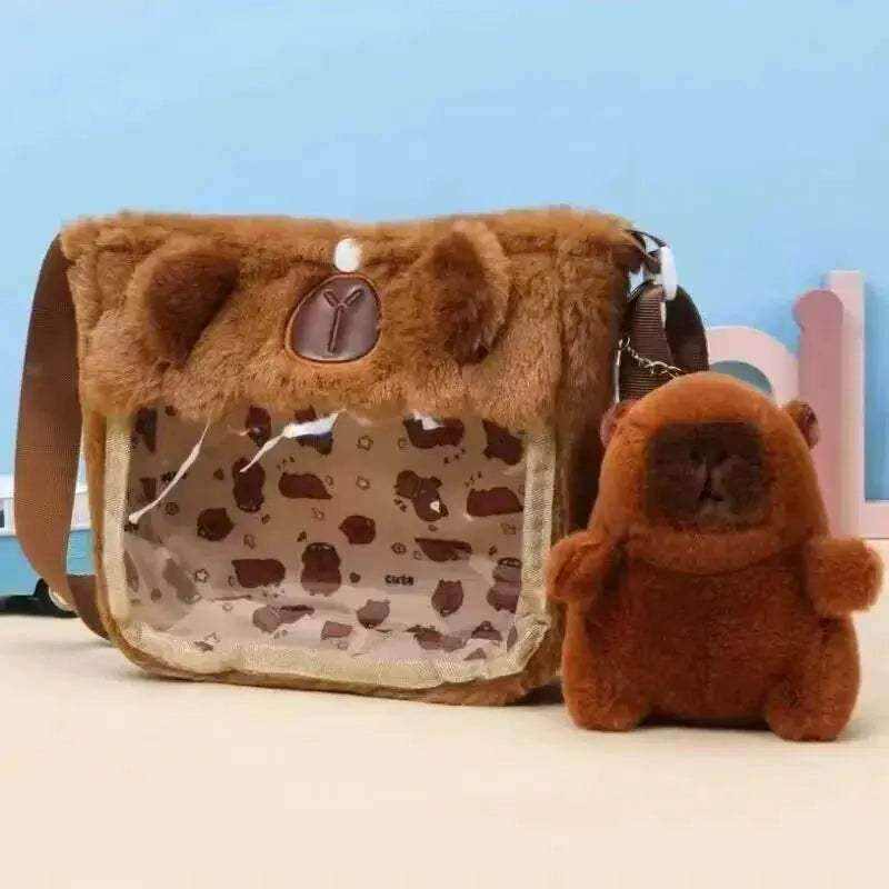 Capybara Plush Backpack Kawaii Cute Fur Bag For Kids - ToylandEU