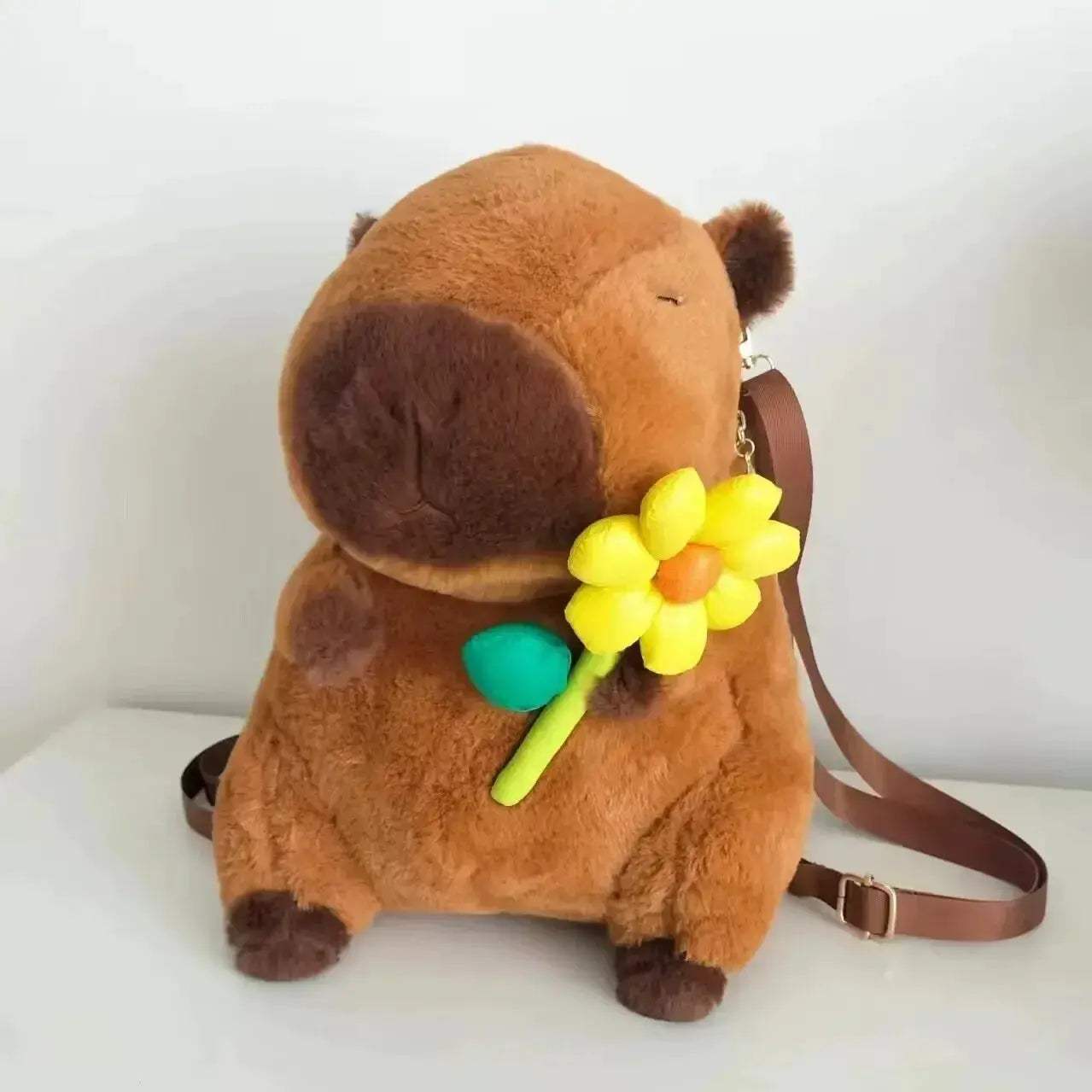 Capybara Plush Backpack Kawaii Cute Fur Bag For Kids - ToylandEU