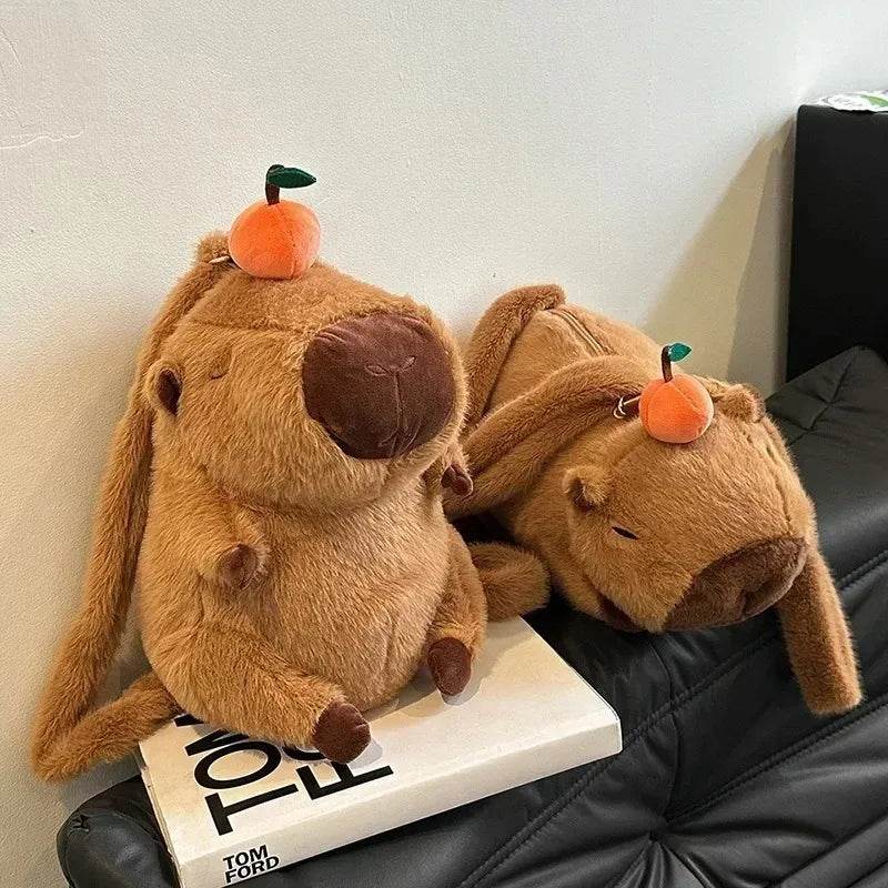 Capybara Plush Backpack Kawaii Fashion Plushie Doll Fur Bag Children's Shoulder Mini Knapsack Gift For Girlfriend - ToylandEU