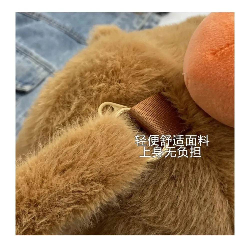 Capybara Plush Backpack Kawaii Fashion Plushie Doll Fur Bag Children's Shoulder Mini Knapsack Gift For Girlfriend - ToylandEU