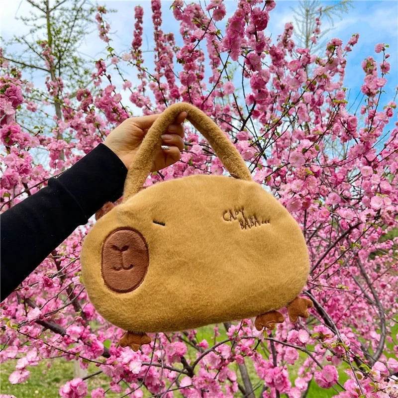 Capybara Plush Backpack Kawaii Fashion Plushie Doll Fur Bag Children's Shoulder Mini Knapsack Gift For Girlfriend - ToylandEU