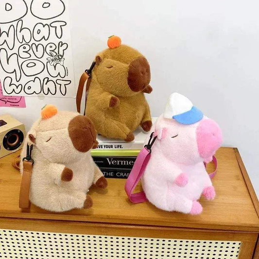  Capybara Plush Backpack Crossbody Bag Large Capacity -  ToylandEU™