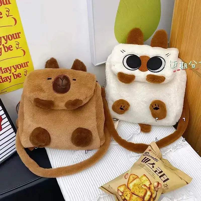 Capybara Plush Backpack Soft Crossbody With Large Capacity - ToylandEU