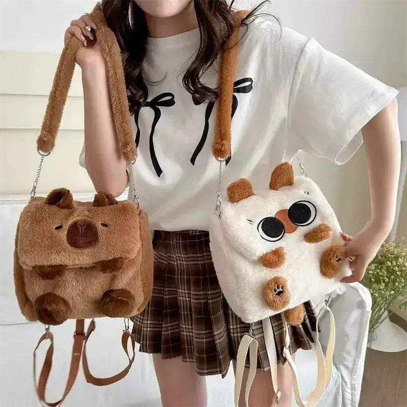 Capybara Plush Backpack Soft Crossbody With Large Capacity - ToylandEU