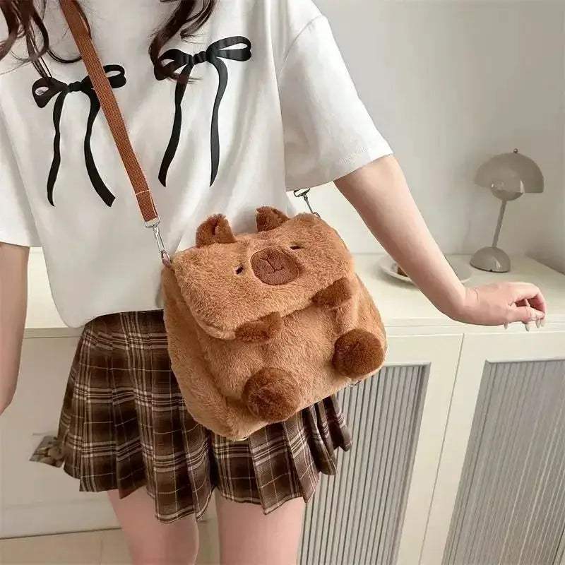 Capybara Plush Backpack Soft Crossbody With Large Capacity - ToylandEU