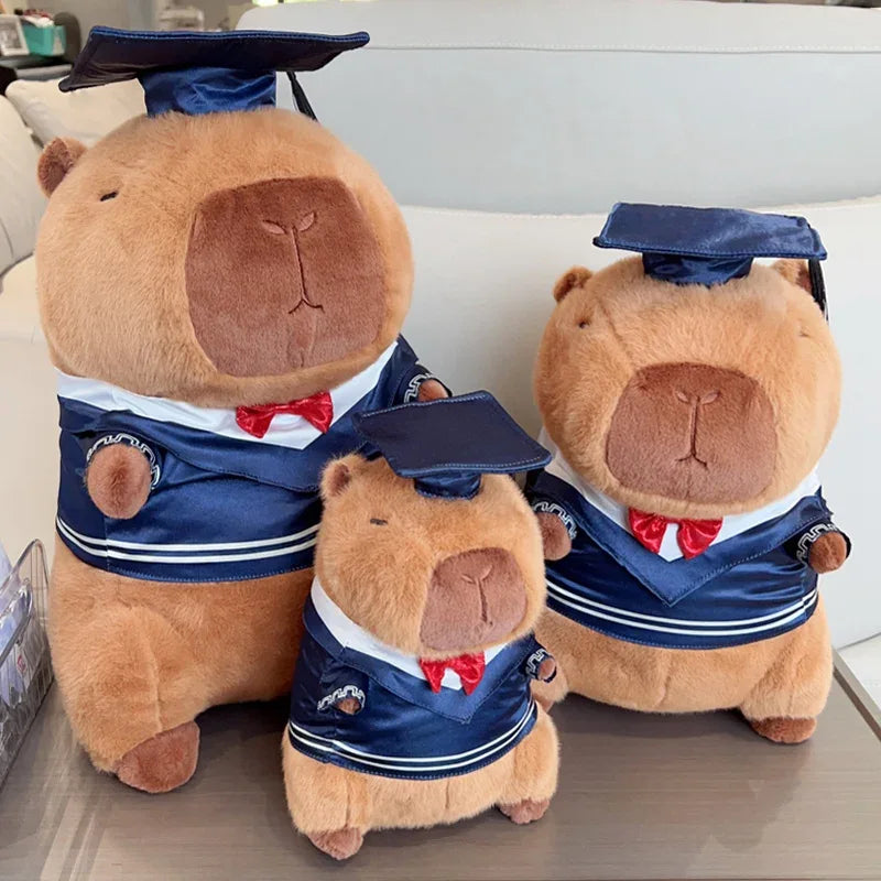 Capybara Plush Toy With Graduation Cap Cute Pillow - ToylandEU