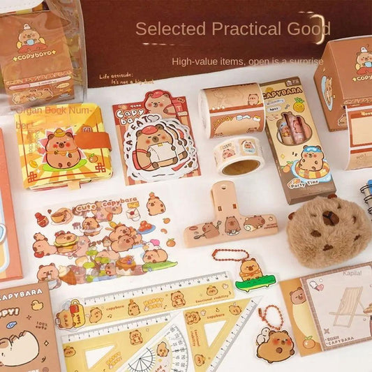  Capybara Stationery Set Adorable Kawaii Gift For School 