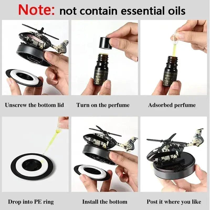  Solar Powered Helicopter Air Freshener For Vehicle Use -  ToylandEU™