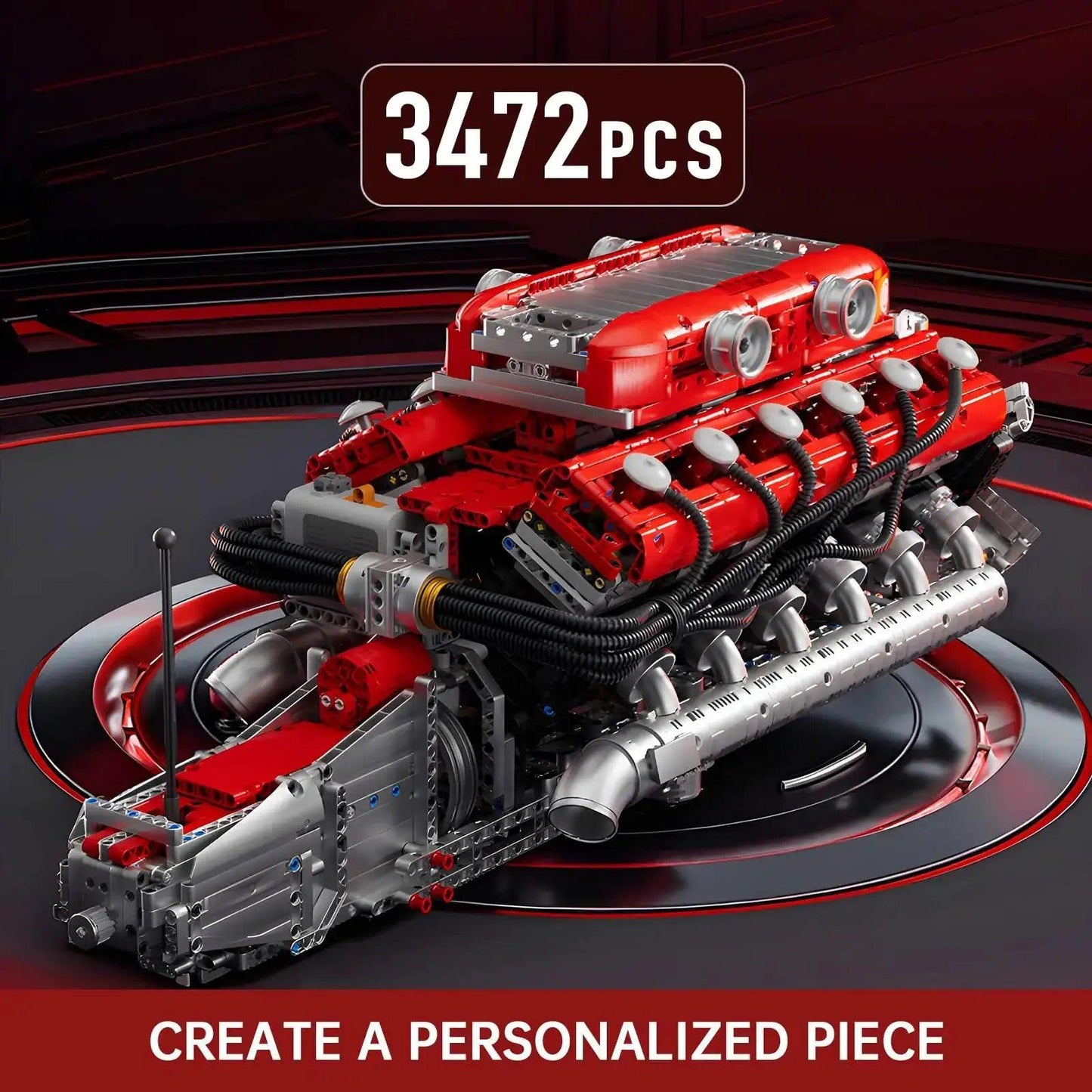  Mould King Motorized V12 Engine Building Blocks Set -  ToylandEU™