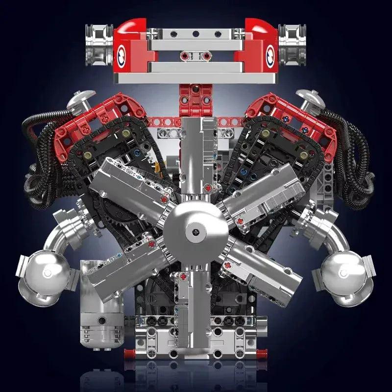  Mould King Motorized V12 Engine Building Blocks Set -  ToylandEU™
