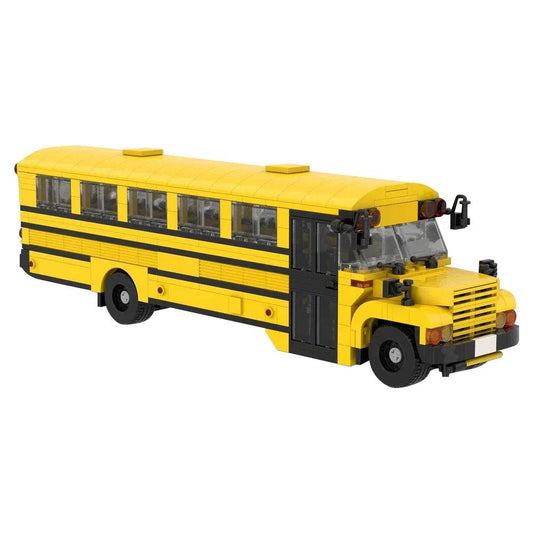 Car Fanatics Adults Collect Building Blocks MOC-177592 School Bus - ToylandEU