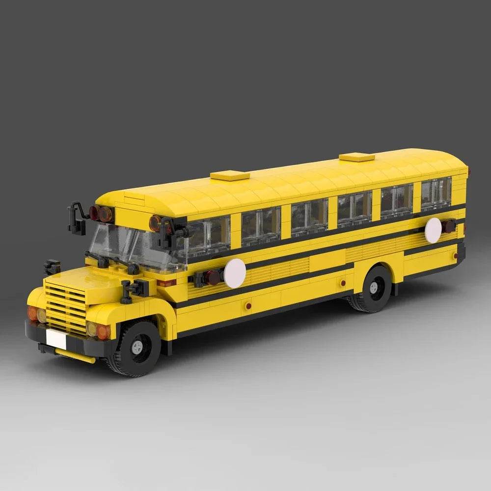 Car Fanatics Adults Collect Building Blocks MOC-177592 School Bus - ToylandEU