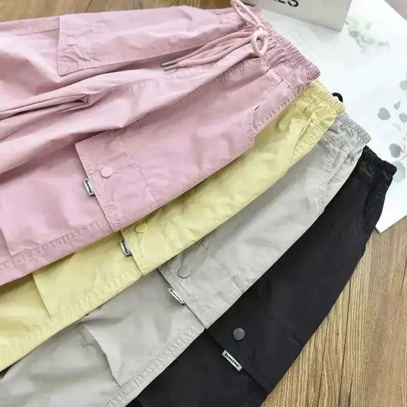  Girls Cargo Joggers Breathable Elastic Ankle Pants -  ToylandEU™