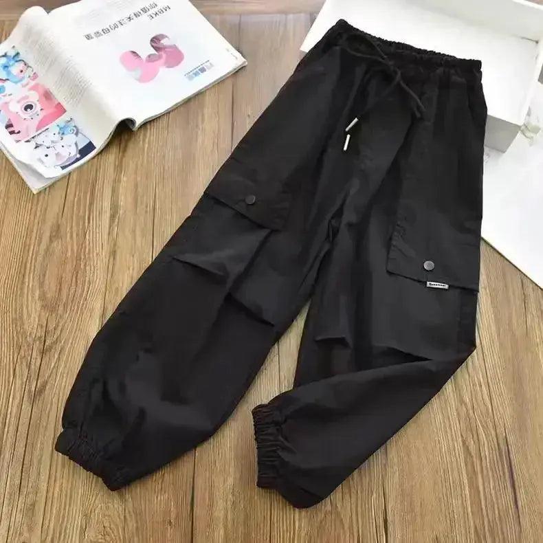 Girls Cargo Joggers Breathable Elastic Ankle Pants -  ToylandEU™