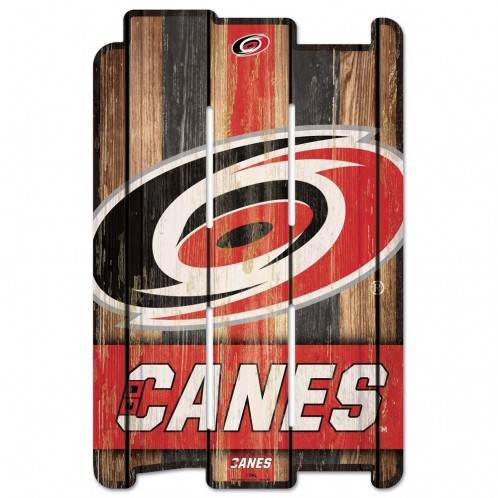 Carolina Hurricanes 11X17 Wood Fence Style Retro Sign - ToylandEU