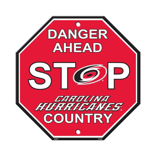 Carolina Hurricanes 12x12 Plastic Stop Style Sign CO - ToylandEU