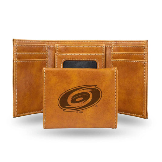  Carolina Hurricanes Laser Engraved Trifold Leather Wallet -  ToylandEU™