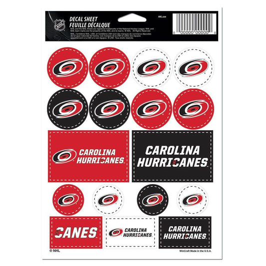Carolina Hurricanes Vinyl Decal Sheet 5x7 Sticker Pack - ToylandEU
