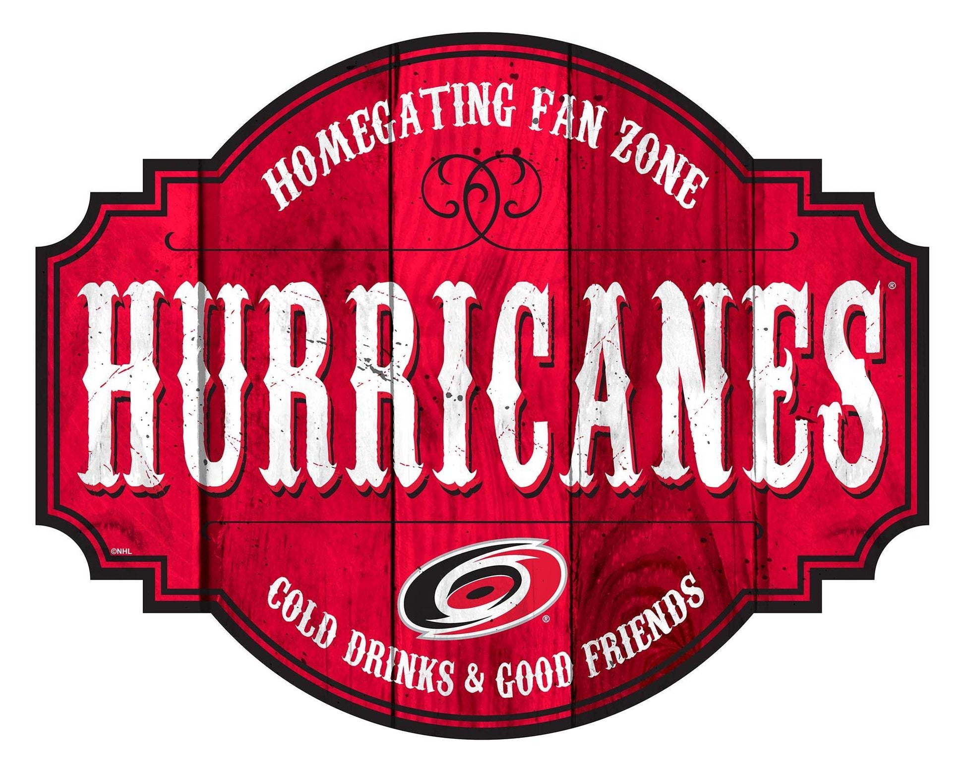 Carolina Hurricanes Wood Sign 12 Inch Homegating Tavern - ToylandEU