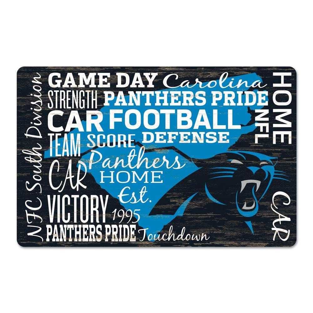 Carolina Panthers 11x17 Wood Sign Wordage Design Decor - ToylandEU